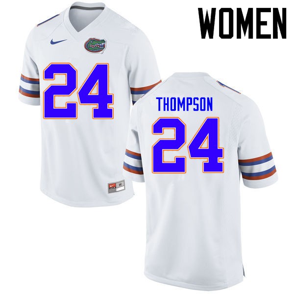 Florida Gators Women #24 Mark Thompson College Football Jerseys White